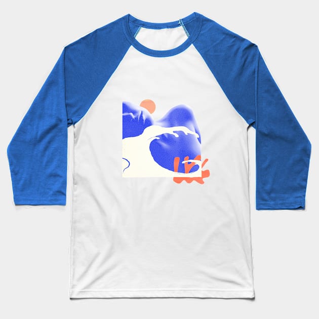 Blue nude Baseball T-Shirt by camibf